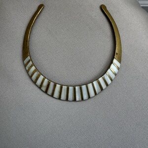 Elegant Gold and White Necklace